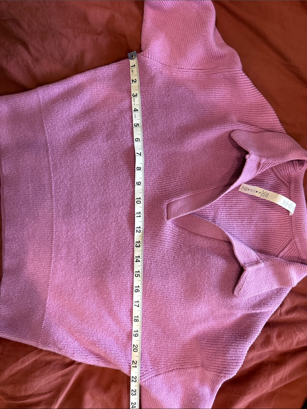 Lululemon Pink Collared Merino Wool Blend Sweater - Picture 4 of 6